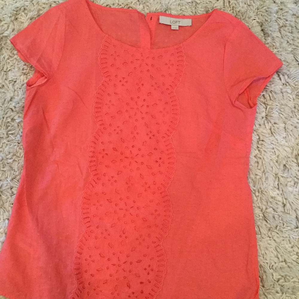 Loft cotton short sleeve top